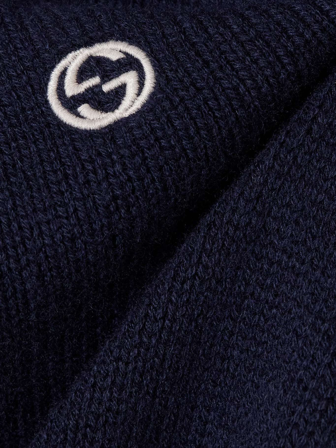 Cropped embroidered wool and cashmere-blend sweater